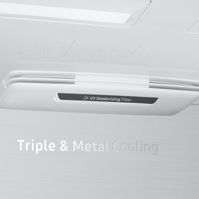 Tủ lạnh BESPOKE Multidoor Samsung Inverter 599L RF60A91R177/SV (Trắng/Xanh Navy)