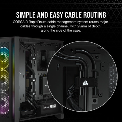 Vỏ Case Máy Tính Corsair 4000D AIRFLOW Black - Hàng Chính Hãng