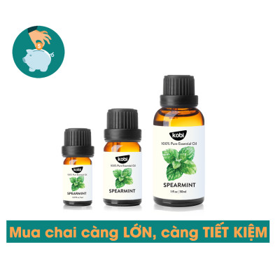 Tinh dầu Bạc Hà Lục Kobi Spearmint essential oil giúp kháng khuẩn, giảm căng thẳng hiệu quả