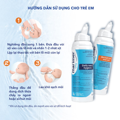 Combo Baby Marimer (Vệ Sinh Mũi Hàng ngày + Hỗ Trợ Phòng Ngừa Viêm Mũi)