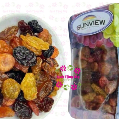 Nho khô Sunview Raisins Mỹ không hạt 3 màu giàu Vitamin khoáng chất, tốt cho tim mạch (425g/hộp) - QuaTangMe Extaste