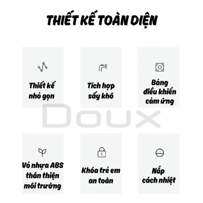 MÁY GIẶT SẤY MINI DOUX 12 CHỨC NĂNG LUX DX-1335 BẢN NÂNG CẤP 2023 CÓ CHỨC NĂNG SẤY HÀNG CHÍNH HÃNG