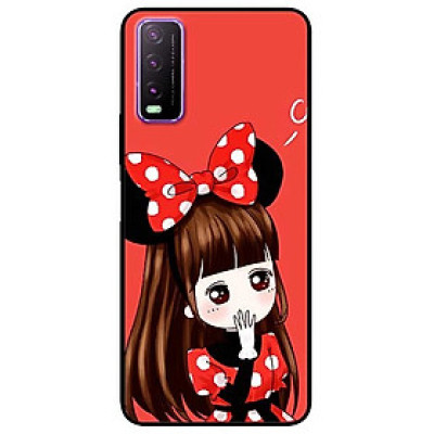 Ốp lưng dành cho Vivo Y20 - Y20s - Y12s mẫu Cô Gái Đầm Chấm Bi