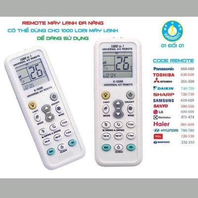 Remote điều khiển tất cả máy lạnh nội địa Nhật, Việt Nam (Hàng Nhập Khẩu)