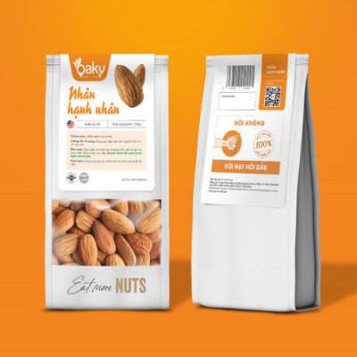 Hạt Hạnh Nhân Rang Oaky Nhập Khẩu Mỹ - Túi 150g