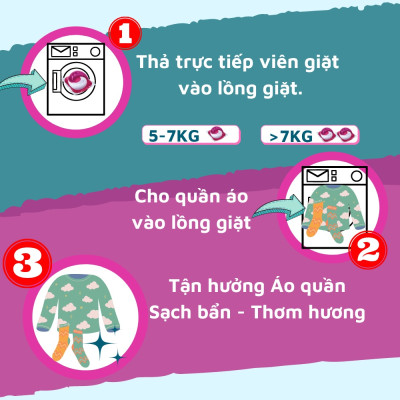 Viên giặt xả Bold GelBall 4D P&G hương hoa ngọt ngào túi refill 36 Viên