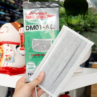 Khẩu Trang Y Tế (Combo 100 cái) 4 lớp - Khẩu Trang Y Tế Than Hoạt Tính NeoVision DM01 Kháng Khuẩn Chống Nước - AC Đạt Chuẩn Lọc Chuẩn Nelson, ngăn ngừa bụi và vi khuẩn bảo vệ cơ thể ( Hoa Kỳ)