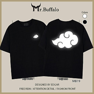 Áo Tay Lỡ Phản Quang Akatsuki Naruto Mr.Buffalo unisex form rộng có big size MB19