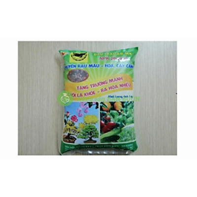 PHÂN BÓN HỖN HỢP ĐẦU TRÂU BĐ-MK NPK 20-20-15 CHUYÊN RAU MÀU, CÂY CẢNH TĂNG TRƯỞNG MẠNH, GÓI 1KG