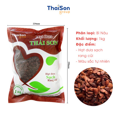 1Kg Hạt Dưa Thái Sơn sạch rang củi không nhuộm màu loại đặc biệt ngon bì nâu HD1N