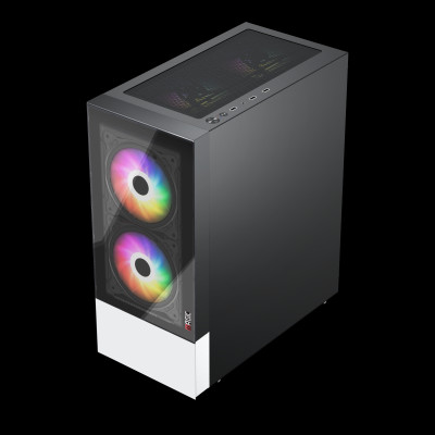CASE MAGIC GM-04 BLACK AND WHITE GLASS 3 FAN (ATX) - Hàng chính hãng
