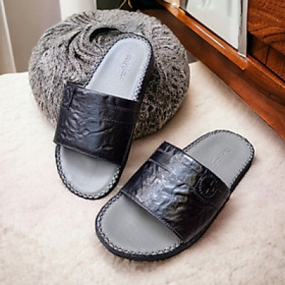 DÉP QUAI NGANG CHẤT LIỆU DA BÒ VATIS VA2040 | KHÂU ĐẾ CHẮC CHẮN