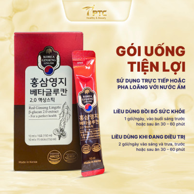 Nhân Sâm Linh Chi Kết Hợp Hoạt Chất Beta Glucan 2.0 Extract 