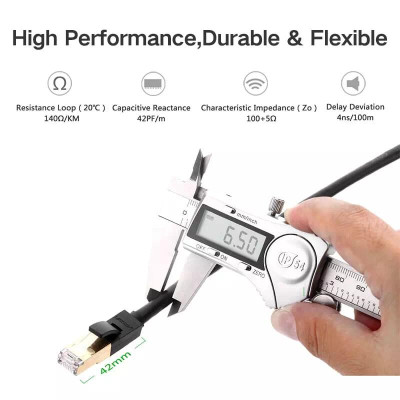 Ugreen UG11268NW107TK 1M màu Đen Cáp mạng LAN CAT7 STP chống nhiễu - HÀNG CHÍNH HÃNG