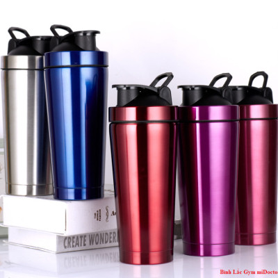 Bình Lắc Pha Chế Shaker Tập Gym Inox Có Giữ Nhiệt Chính Hãng