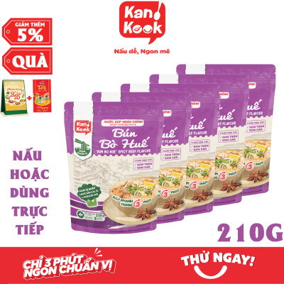 Nước Súp Cô Đặc Vị Bún Bò Huế KanKook Gói 210g Nấu/Trộn Ăn Liền Vị Hoàn Chỉnh Chuẩn Vị Bún Bò Huế