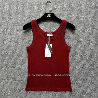 Áo sát nách, áo 3 lỗ nữ Hiền Trần BOUTIQUE form ôm không đệm ngực, chất cotton tăm lụa mềm mại, co giãn tốt- AH02