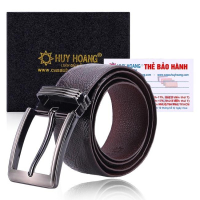 HP4421-22-23-24 - Thắt lưng nam da đà điểu Huy Hoàng 4P đầu kim màu đen, nâu đất, vàng, nâu đỏ