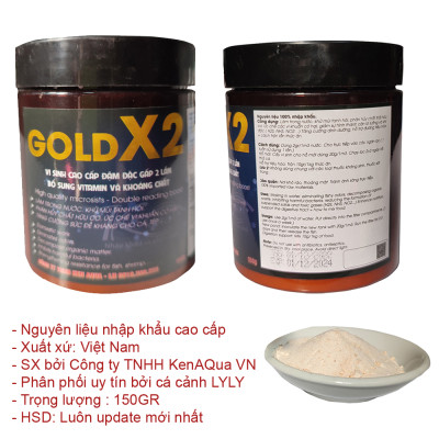 Men vi sinh Gold x2 150GR đậm đặc cao cấp, bổ sung Vitamin và khoáng chất, làm trong nước, khử tanh, phân hủy thức ăn dư thừa bể cá