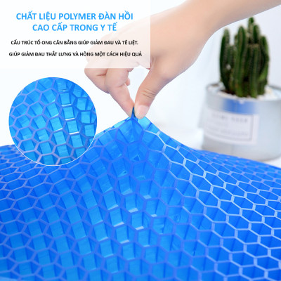Đệm lót ghế, đệm gel tổ ong thoáng khí lót ghế ngồi, thoải mái tiện lợi phù hợp với mọi người
