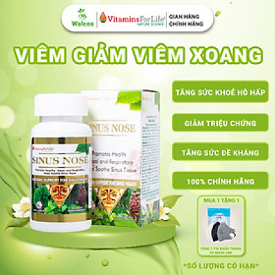 Viên Uống Viêm Xoang Sinus Nose Vitamins For Life Giúp Giảm Sổ Mũi, Nghẹt Mũi (Hộp 30-60 Viên)