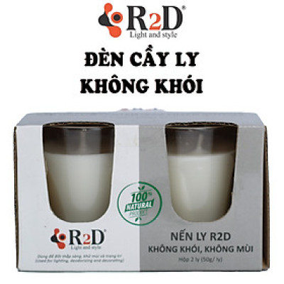Nến Không Khói Trắng, Nến Thắp Sáng, [LY 50g], Chính Hãng  Đến Từ Shop R2D, Thành Phần Tự Nhiên, Lành Tính.