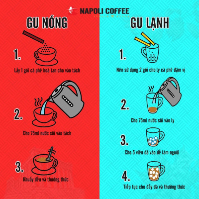 Cà Phê CAPPUCCINO Napoly Coffee Arabica/Robusta Hòa Tan Giữ Hương Vị Cà Phê, Đậm Đà, Thơm Béo Của Sữa - Túi 10 Gói