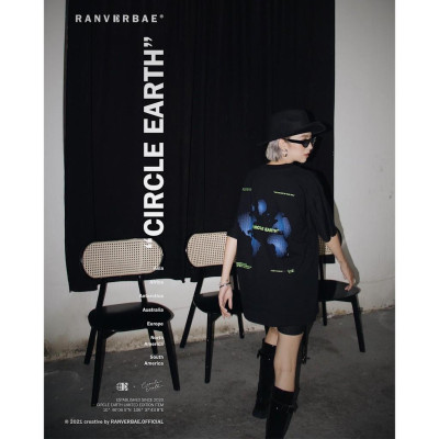 Áo Thun RANV RBAE CIRCLE EARTH Đen