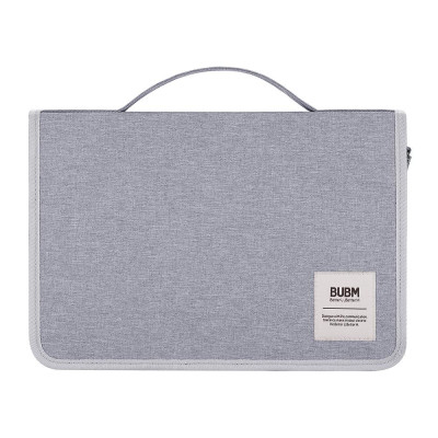 Bìa đựng hồ sơ, giấy tờ kinh doanh BUBM Dung lượng lớn Muiti-lớp bảo vệ chống mài mòn - không thấm nước - Bền màu - Grey - L
