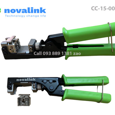 Kìm bấm nhân mạng 8 sợi Novalink CC-15-00061, bấm 1 lần 8 sợi dây mạng cùng lúc, dùng cho nhân mạng Commscope, hàng nhập khẩu chính hãng
