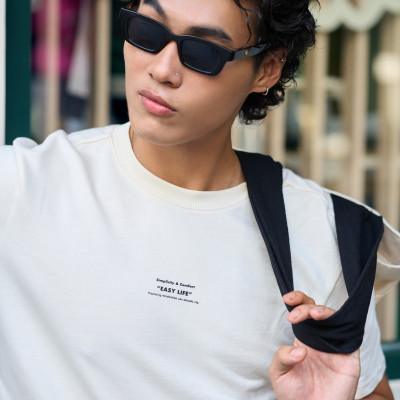 Áo thun tay ngắn nam hình in Form Fitted - RT 10S25TSS014 | ROUTINE CÀ MAU