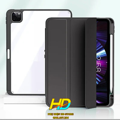 Bao Da Cao Cấp Dành Cho iPad Pro 11 inch 2021/2020/2018 (Dùng Chung) Chính Hãng Mutural Folio Case Lưng Trong Suốt, Chống Sốc, Có Ngăn Đựng Bút Tiện Lợi - Hàng Chính Hãng