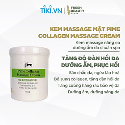Kem massage mặt Pime Collagen Massage Cream hỗ trợ tăng đàn hồi da, dưỡng ẩm phục hồi chuyên dụng tại Spa 1000g