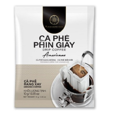 Cà Phê Phin Giấy Trung Nguyên Legend Americano – Hộp 10 gói - Vị Thanh Nhẹ, Hậu Vị Ngọt