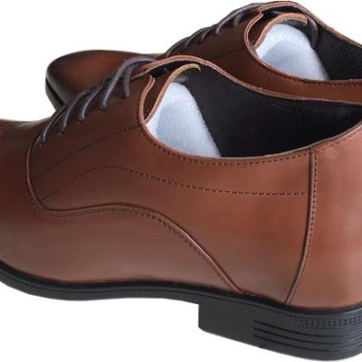 Giày tây nam tăng chiều cao Trường Hải cao 6.5cm da bò thật không bong tróc đế cao su không trơn GTN077