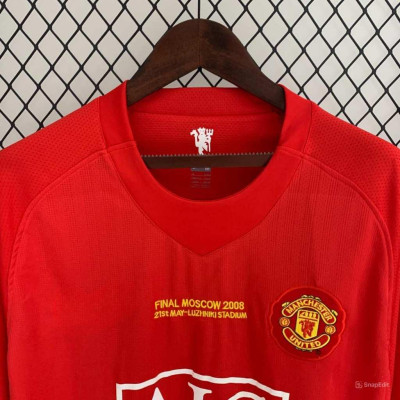 Áo Bóng Đá Retro Manchester United 2008 Dài Tay - Sân Nhà bản cao cấp vải Cotton Polyester