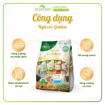 Combo 11 Túi Ngũ Cốc Golden (Variety Pack) Xuân An [ít đường] 400G {25g*16 gói}