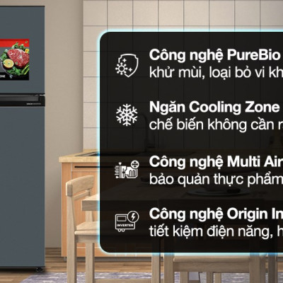 Tủ lạnh Toshiba Inverter 233 lít GR-RT303WE-PMV(52) - Hàng Chính Hãng (Chỉ giao HCM) 