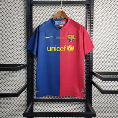 Áo Bóng Đá Retro Barcelona 2009 - Sân Nhà In Tên Messi Số 10 bản cao cấp vải Cotton Polyester