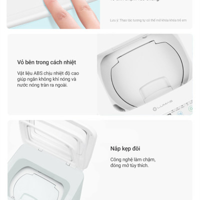 Máy giặt mini chức năng giặt nhiệt độ cao Lumias WS040WH Hàng chính hãng