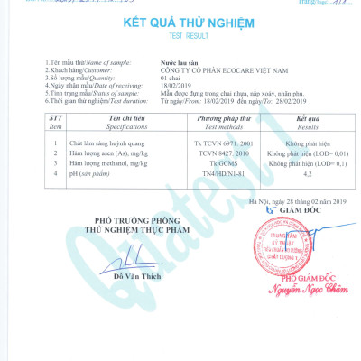 Nước lau sàn Hữu cơ Ecocare đuổi muỗi tinh dầu Sả chanh 4000ml