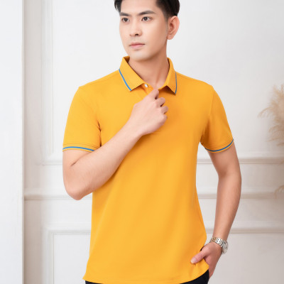 Áo polo ngắn tay cotton prima màu vàng Aligro ALGPLO83