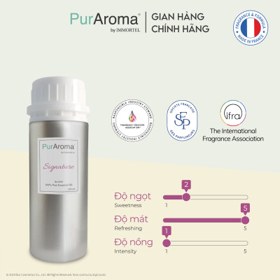 (Đậm Đặc | Chai Lớn) Tinh dầu SIGNATURE nguyên chất PurAroma by IMMORTEL - Chính hãng Pháp