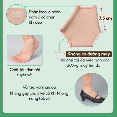 Đai cổ chân loại mềm Phiten metax ankle supporter soft type AP240004/AP240005