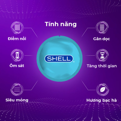 Bao cao su Shell Play Jelly - Tổng hợp 6 tính năng + 1 Play Box Jelly | SHELL CHÍNH HÃNG