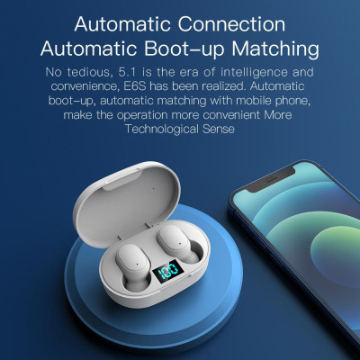 CINCATDY Tai Nghe Bluetooth V5.0 Earbuds Gaming Headphone True Wireless Headset E6S - Hàng Chính Hãng