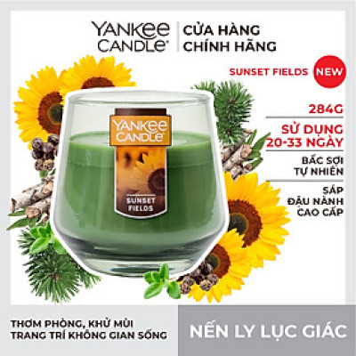 Nến Ly Lục Giác Sáp Đậu Nành 284gram từ Yankee Candle - Sunset Fields
