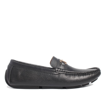 Giày MICHILUX Da Bò Thật Chính Hãng Horse Bit Moccasin CIEHM Màu Đen
