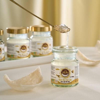 [CHÍNH HÃNG] Yến Sào Hoàng Kim - Hộp Quà Kim Lộc Quý (50g Tổ Yến Thượng Hạng & 4 Hũ Yến Chưng Đường Phèn) - Quà Biếu Cao Cấp, Sang Trọng