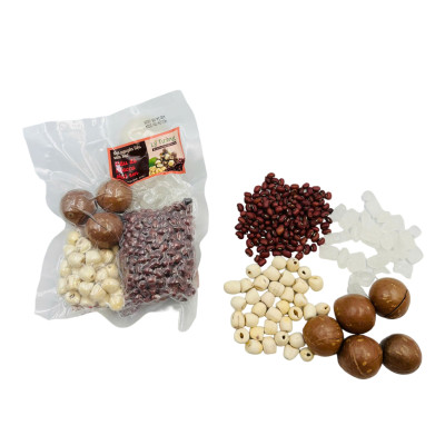 Set nguyên liệu sữa hạt: Đậu đỏ - Macca - Hạt sen 115g